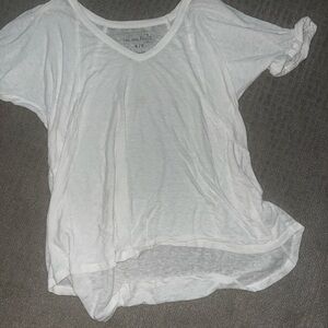 Free People oversized white tee